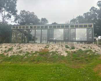 Enclosed living room extension under construction in Bridgetown